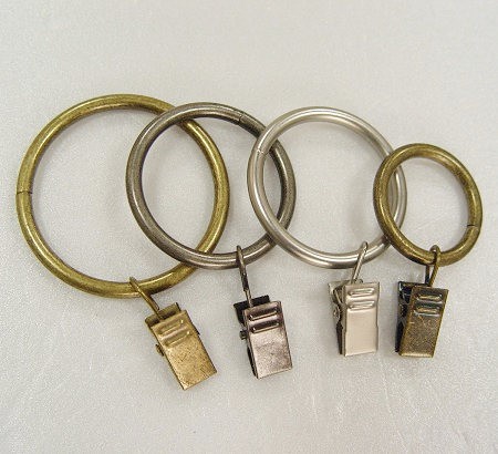 Curtain Ring with Clip for Window Curtain Rod